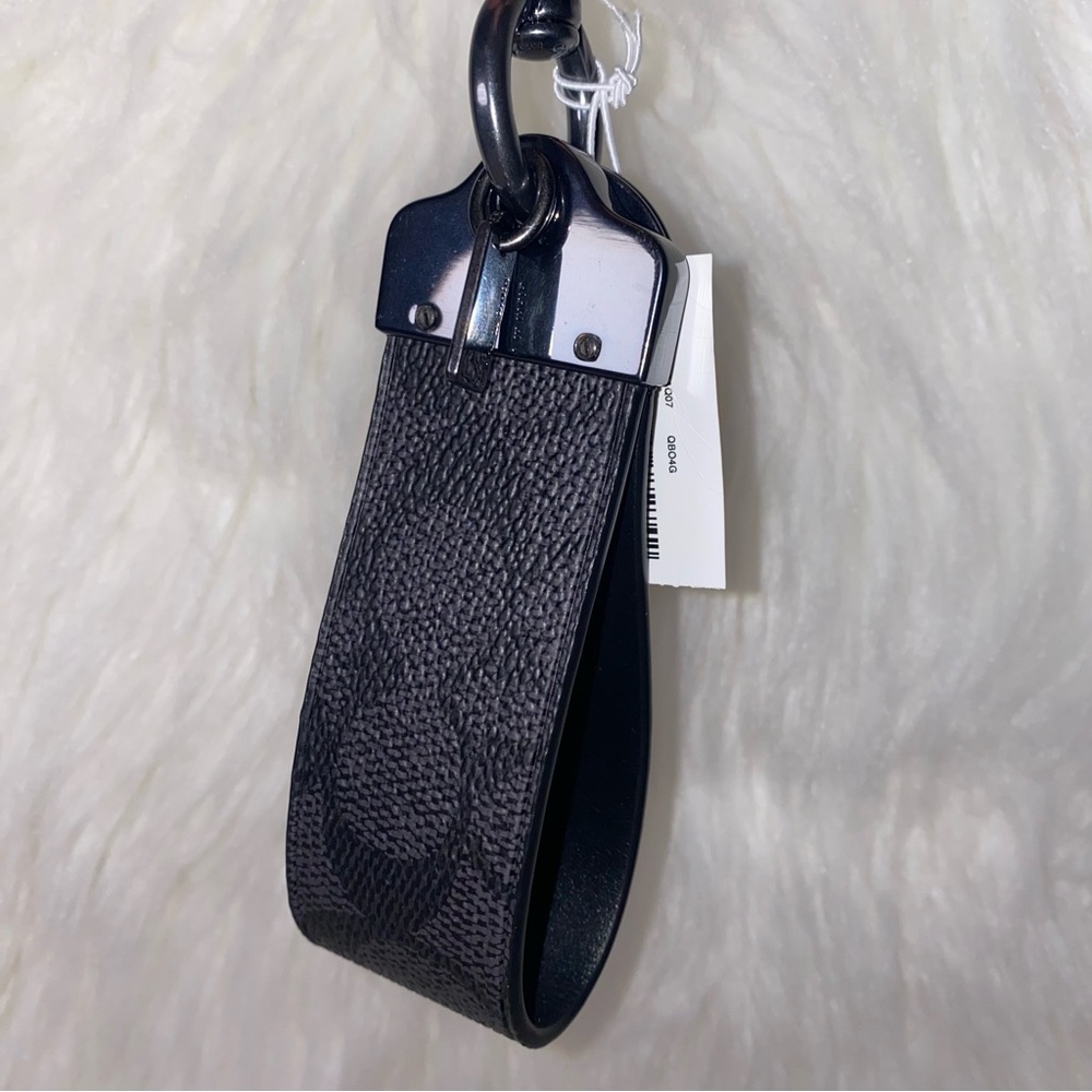 Coach Loop Key Fob In Signature Canvas New - Picture 7 of 8